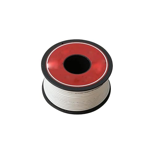 Elektrodraht 50 m/Rollen UL3132 26AWG Weicher Silikonisolator Stranded Anschlussdrahtkupfer-Kupferelektron for DIY(White) von Wildeep
