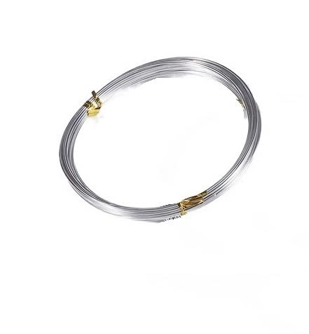 Silberfarbe 1mm/1,5 mm/2.mm/2,5 mm anadisierter Aluminiumdraht weich DIY(1.5mm 5M) von Wildeep