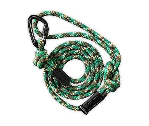 Wilderdog Kleines Karabinerseil für kleine und mittelgroße Hunde, 1,5 m, Camouflage, 1 Stück von Wilderdog