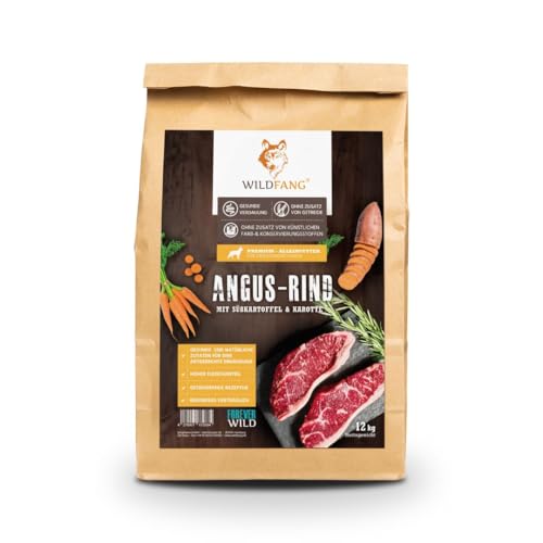 Wildfang® Hundefutter - Trocken - Getreidefreies Hundefutter - Premium Trockenfutter (6 kg, Angus Rind) von Wildfang