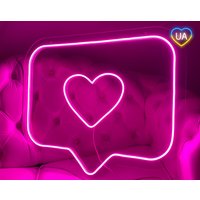 Wie Led-Schild, Neon-Schild, Wie Instagram-Herz, Wanddekor, Neonschild-Schlafzimmer, Neonschild-Wanddekor von WildfireDecor