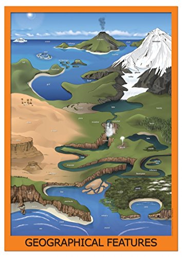 Wildgoose Education, WG4370 Poster mit Geographischen Merkmalen von Wildgoose Education