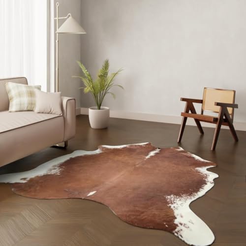 Wildlife Design Kuhfell Teppich Echtfell Rotbraun XL 230x210 cm Wohnzimmer Nachhaltig Tierfreundlich Gratis Lederuntersetzer von Wildlife Design