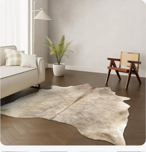 Wildlife Design Kuhfell Teppich Echtfell Taupe XL 230x210 cm Wohnzimmer Nachhaltig Tierfreundlich Gratis Lederuntersetzer von Wildlife Design