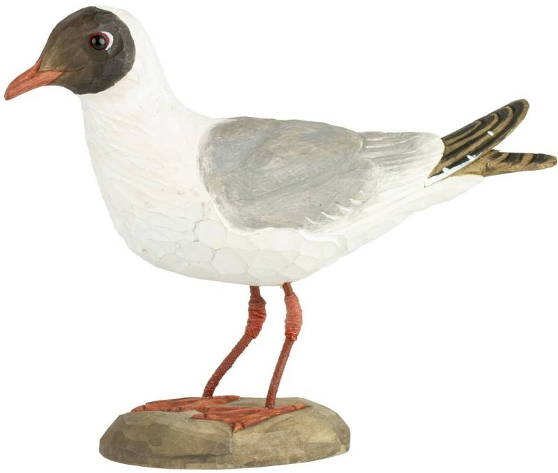 Wildlife Garden Dekofigur DecoBird Lachmöwe handgeschnitzt, Holz (Linde), Länge 23,7 cm von Wildlife Garden