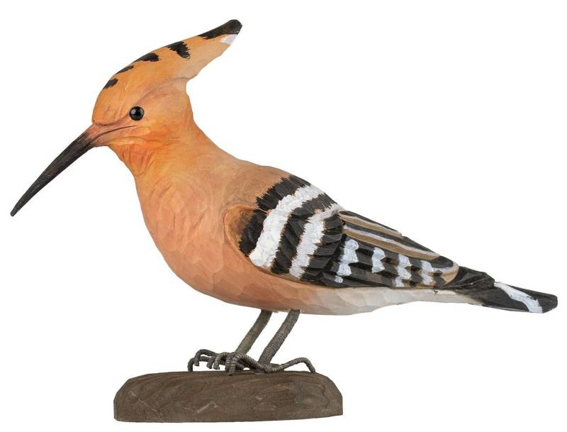 Wildlife Garden Dekofigur DecoBird Wiedehopf handgeschnitzt, Holz (Linde), Länge 24,4 cm von Wildlife Garden