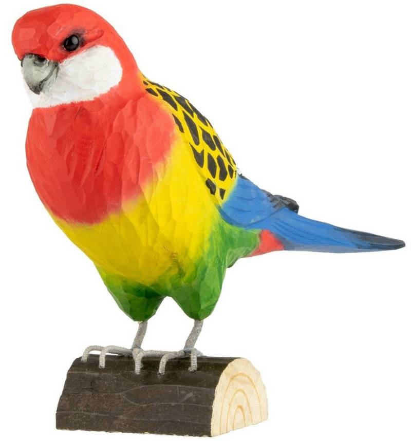 Wildlife Garden Dekofigur Decobird Rosella handgeschnitzt, Holz (Linde), Länge 25,8 cm von Wildlife Garden