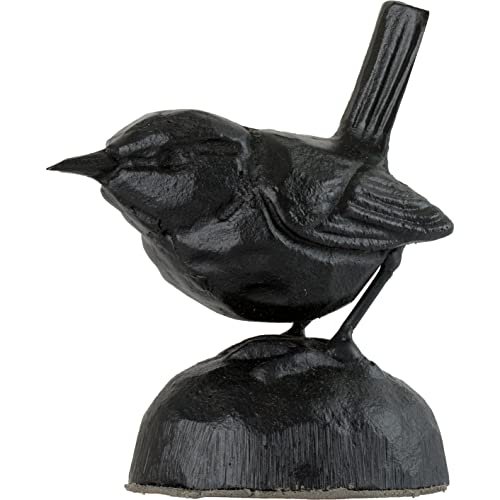 WILDLIFEGARDEN Wildlife Garden WG711 Gusseisen Zaunkönig - Skulptur mit Vogelmotiv für Garten und Innenbereich von WILDLIFEGARDEN