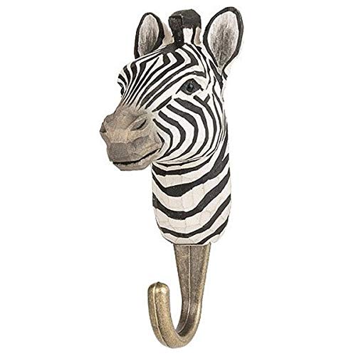 Wildlife Garden - Haken, Kleiderhaken, Garderobenhaken - DecoHOok - Zebra - handgeschnitzt - handbemalt von Wildlife Garden