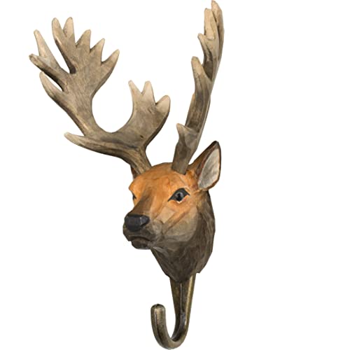 WILDLIFEGARDEN Wildlife Garden WG509 Haken Rothirsch - Handgeschnitzter Tierhaken aus Holz und Metall - Sammlung Europäische Tiere WILDLIFEGARDEN Wildlife Garden WG509 Haken Rothirsch - Handgeschnitzter Tierhaken aus Holz und Metall - Sammlung Europäische Tiere von WILDLIFEGARDEN