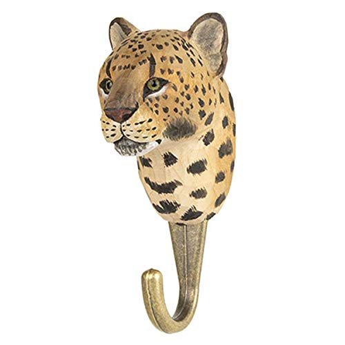 Wildlife Garden - Kleiderhaken, Garderobenhaken - DecoHook Leopard - Holz - 11,6 x 4,9 x 5,7 cm von Wildlife Garden