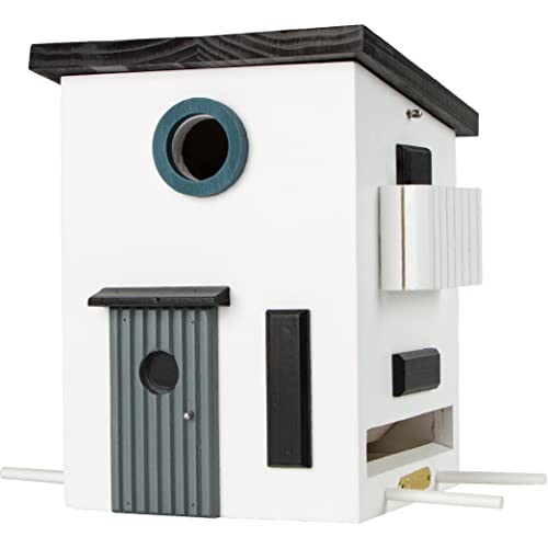 Wildlife Garden WG108 Multiholk Bauhaus - Der Kombinierte Vogelfutterhaus und Nistkasten/Vogelhaus aus Holz Wildlife Garden WG108 Multiholk Bauhaus - Der Kombinierte Vogelfutterhaus und Nistkasten/Vogelhaus aus Holz von WILDLIFEGARDEN