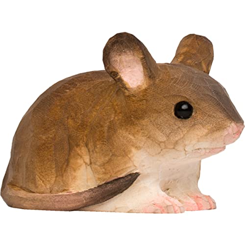 WILDLIFEGARDEN Wildlife Garden WG5945 Maus - Handgeschnitzter Tierfigur aus Holz von WILDLIFEGARDEN