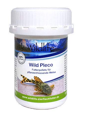 WILDLIFE Wild Pleco Natürliche Futterpellets für Pflanzenfressende Welse, 47 g von WILDLIFE