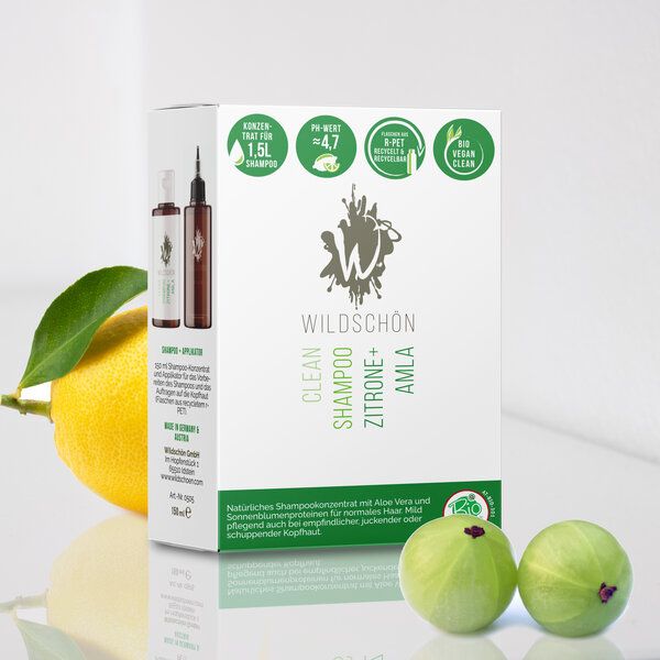 Wildschön Shampoo Konzentrat Zitrone + Amla (150ml) von Wildschön