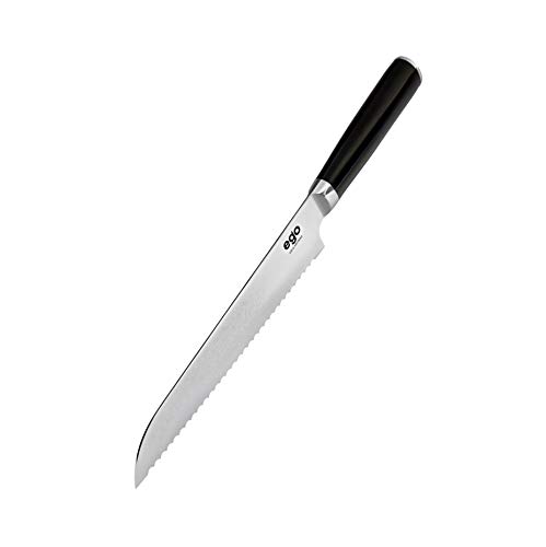 Wilfa EGO VG-10 Brotmesser - 20cm lange Klinge, 67 Schichten Damaststahl, japanischer VG-10 Stahlkern, Klingenhärte: HRC: 60±2 von Wilfa