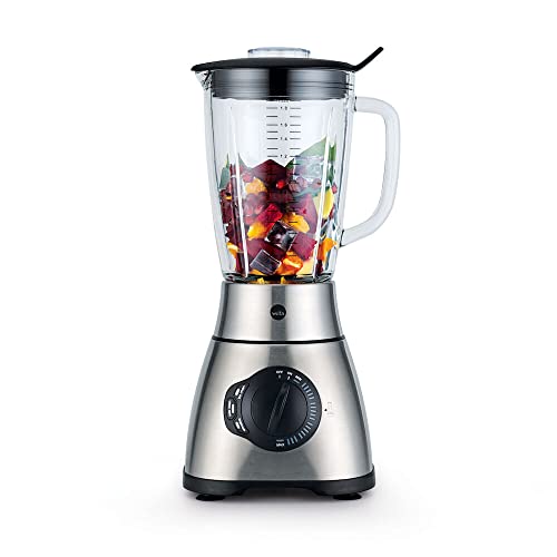 Wilfa XPLODE VITAL Standmixer - 1,8l Glaskanne - 1.800 Watt - LED-Anzeige - manuelle Regelung - 3 Programme - inkl. Auto-Clean-Modus & Sicherungsverschluss (silber) von Wilfa