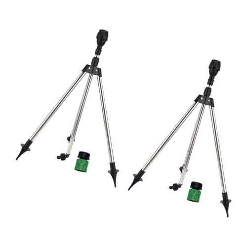 2pcs Rotierende Stativsprinkler 360 Grad Automatische Rotierende Bewässerungswässerung Sprinkler Teleskop Stativ Einstellbarer Rasen von Wilgure