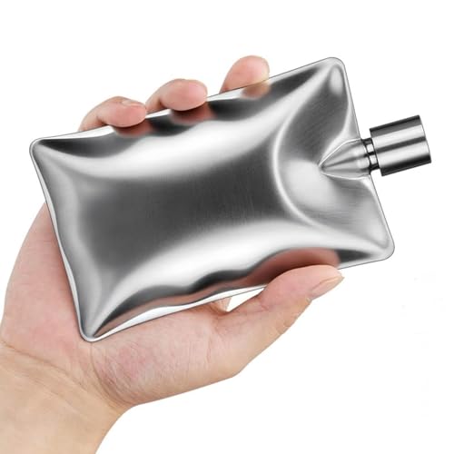 6oz Quadratische Weinflächen Edelstahl Stähle Whiskys Töpfe Tragbare Getränke Flasche Kleine Leckschutz Container Geschenk Für Frauen Mann Tragbare Whiskys Flasche von Wilgure