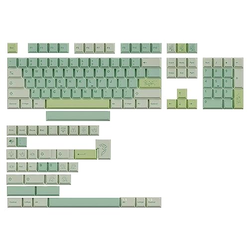 PBT-Tastenkappen, 143 Ginkgo-Thema, Farbstoffsublimation, Grün, Kirschprofil, personalisierbar für Mädchen, mechanische Tastatur, 143 Stück, grün, GinkgoTheme-Tastenkappen, Thermosublimation, von Wilgure