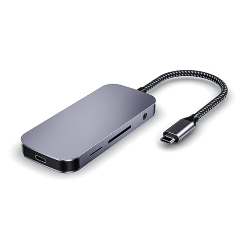 Premium Typ C Hub mit 4K USB 3.0 PD Ladekartenleser Multiport-Konnektivität für Laptop Desktop 8 in 1 Typ C Hub von Wilgure