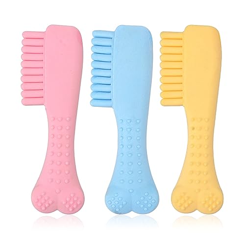 Wilgure 3pcs Pet Toy For Chewing Teeth Cleaning Dogs Interactive Bites Resistant Comb Toy For Aggressive Chewer Molar Toy Dogs Molar Toy Easy Cleaning Dogs Molar Toy Easy Washing von Wilgure