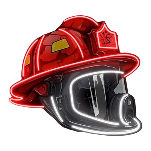 Wilgure LED Illuminierte Feuerwehrmann Helm Form Party Lampe Schlafzimmer Wand Dekorative Licht Acryltextur Für Einzigartige Feuerwehrleuchte Freien Geeignet von Wilgure