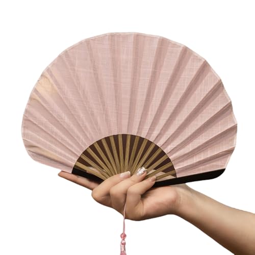 Wilgure Wood Frame Shell Pattern Fan Elegant Cotton Fabric Handheld Cooling Fan For Indoor Or Outdoor Use Lightweighted Retro Wood Fan Wilgure Wood Frame Shell Pattern Fan Elegant Cotton Fabric Handheld Cooling Fan For Indoor Or Outdoor Use Lightweighted Retro Wood Fan von Wilgure
