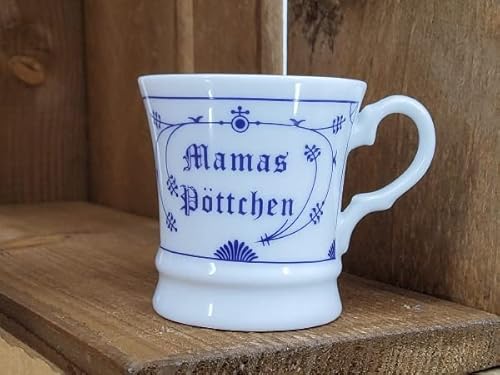 Mini Becher Indisch Blau Mamas Pöttchen, 5,3x5,3cm aus Porzellan von Wilhahn