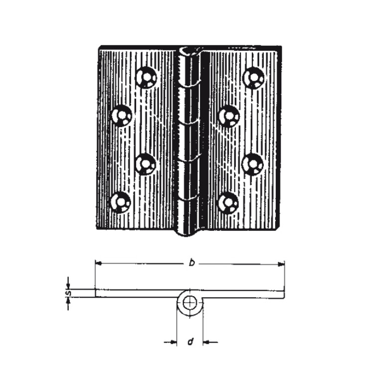 Schiffs Scharniere in diversen Größen 60mm von Wilhelm Albers Schiff