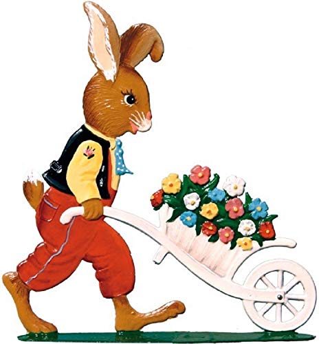 Wilhelm Schweizer Zinnfigur Hase mit Schubkarren von Wilhelm Schweizer