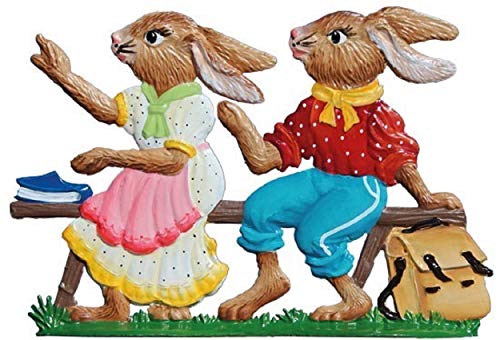 Wilhelm Schweizer Zinnfigur Hasenkinder auf der Schulbank - Teil 2 Jahreshase 2019 von Wilhelm Schweizer