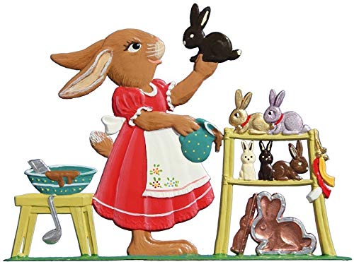 Wilhelm Schweizer Zinnfigur Hasenmädchen backt Schokohasen - Jahreshase 2006 von Wilhelm Schweizer