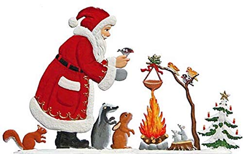 Wilhelm Schweizer Zinnfigur Nikolaus am Lagerfeuer von Wilhelm Schweizer