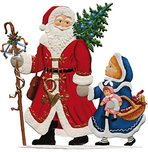 Wilhelm Schweizer Zinnfigur Nikolaus mit Kind Jahresnikolaus 2009 von Wilhelm Schweizer