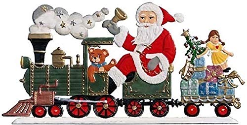 Wilhelm Schweizer Zinnfigur Nikolaus mit Lokomotive Jahresnikolaus 2017 von Wilhelm Schweizer