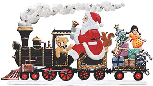 Wilhelm Schweizer Zinnfigur Nikolaus mit Lokomotive Jahresnikolaus 2017 von Wilhelm Schweizer