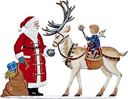 Wilhelm Schweizer Zinnfigur Nikolaus mit Rentier von Wilhelm Schweizer