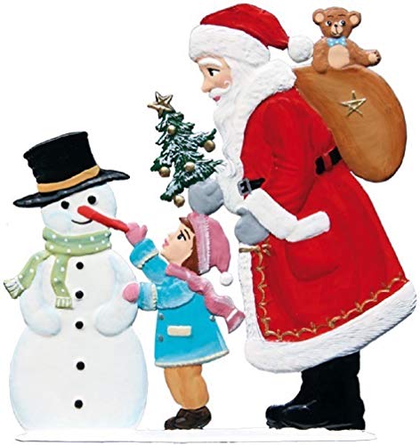 Wilhelm Schweizer Zinnfigur Nikolaus und Schneemann Jahresnikolaus 1998 von Wilhelm Schweizer