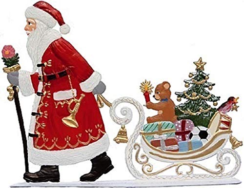 Wilhelm Schweizer Zinnfigur Nikolaus zieht Schlitten von Wilhelm Schweizer