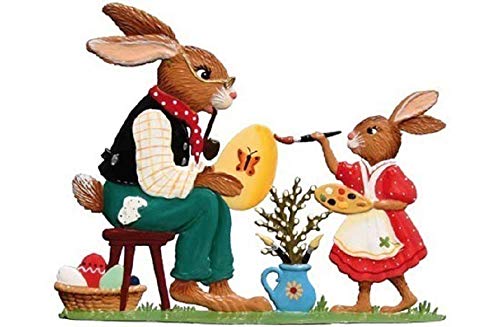 Wilhelm Schweizer Zinnfigur Papahase mit Kind - Jahreshase 2010 von Wilhelm Schweizer
