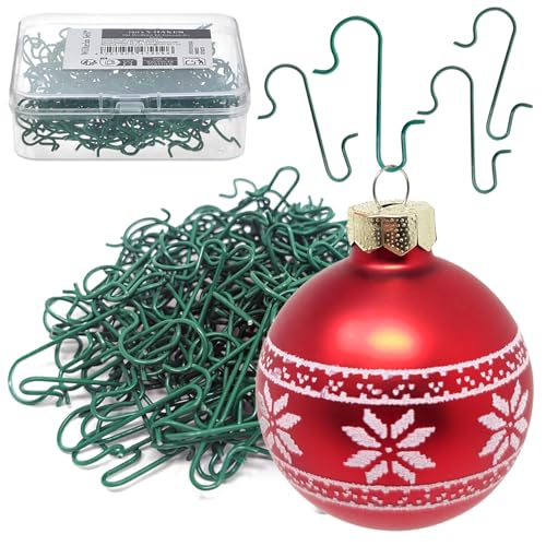 Wilhelm Sell® 150x Doppelhaken für Weihnachtsbaumschmuck - Wiederverwendbare Schnellaufhänger für Christbaum-Deko - Baumhaken aus Metall für Tannenbaumkugeln - Aufhänger für Christbaumkugeln von Wilhelm Sell