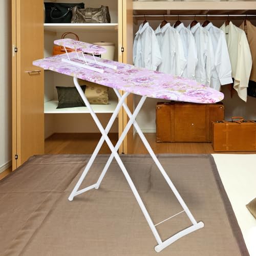 Bügelbrett in voller Größe, höhenverstellbar, robustes Bügelbrett mit Bügeleisenablage und hitzebeständigem Bezug, faltbares Haushalts-Bügelbrett mit rutschfesten Füßen, 106,7 cm Bügelbrett in voller Größe, höhenverstellbar, robustes Bügelbrett mit Bügeleisenablage und hitzebeständigem Bezug, faltbares Haushalts-Bügelbrett mit rutschfesten Füßen, 106,7 cm von Wilitto