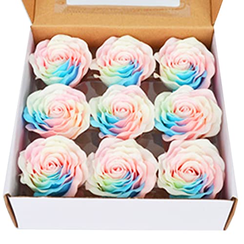 Floral Scented Bath Soap Rose Flower Petals, Luminous Soap Rose Flower, Romantic Flower Soap Rose Plant Essential Oil Rose Soap Set, Best Gifts for Women/Girls Birthdays Valentine's Day Light Pink von Wilitto