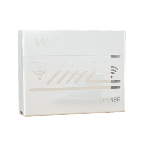 Router Organizer Rack Wandhalterung Aufbewahrungsbox Modernes Hohles Design für Wärmeableitung Multifunktions TV Set-Top-Halter Heimbedarf Stark Weiß von Wilitto