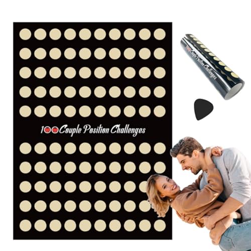 Wilitto 100 Challenges Positionen Rubbelposter für Paare, Date Nacht Kratzspiel, Party Ideen für Valentinstag Geschenk Valentinstag Geschenk für Ihn Sie Frau Ehemann A von Wilitto