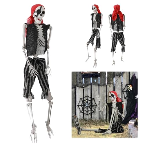 Wilitto Halloween lebensgröße Skelett, 165 cm Fähiges Skelett für Lebensgröße, Skelett in voller Größe, Außenskelettdekorationen für Halloween-Dekoration im Freien 170 cm Wilitto Halloween lebensgröße Skelett, 165 cm Fähiges Skelett für Lebensgröße, Skelett in voller Größe, Außenskelettdekorationen für Halloween-Dekoration im Freien 170 cm von Wilitto