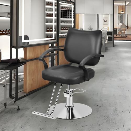 Wilitto Hydraulischer Friseurstuhl – strapazierfähig bis zu 150 kg für Friseursalon, Stylisten, Kunden – Friseurstuhl für Friseure und Friseurläden (B) von Wilitto