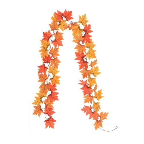 Wilitto Künstliche Ahornblätter, Zweige, 175/200 cm, künstliche Ahornblatt-Girlande, Herbstblätter, Herbstdekoration, Ahornblatt für Halloween, Erntedankfest, Party-Dekorationen A Wilitto Künstliche Ahornblätter, Zweige, 175/200 cm, künstliche Ahornblatt-Girlande, Herbstblätter, Herbstdekoration, Ahornblatt für Halloween, Erntedankfest, Party-Dekorationen A von Wilitto