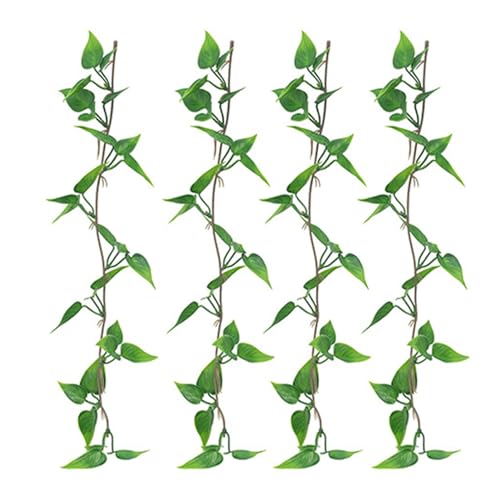 Wilitto Künstliche Reben für drinnen und draußen, 4 Stück, grüne Girlande für realistisches Zuhause, Hochzeit, Garten, Wandbehang, Kunststoff, künstliches Klettergrün, hängender Efeu, 4 Stück Wilitto Künstliche Reben für drinnen und draußen, 4 Stück, grüne Girlande für realistisches Zuhause, Hochzeit, Garten, Wandbehang, Kunststoff, künstliches Klettergrün, hängender Efeu, 4 Stück von Wilitto